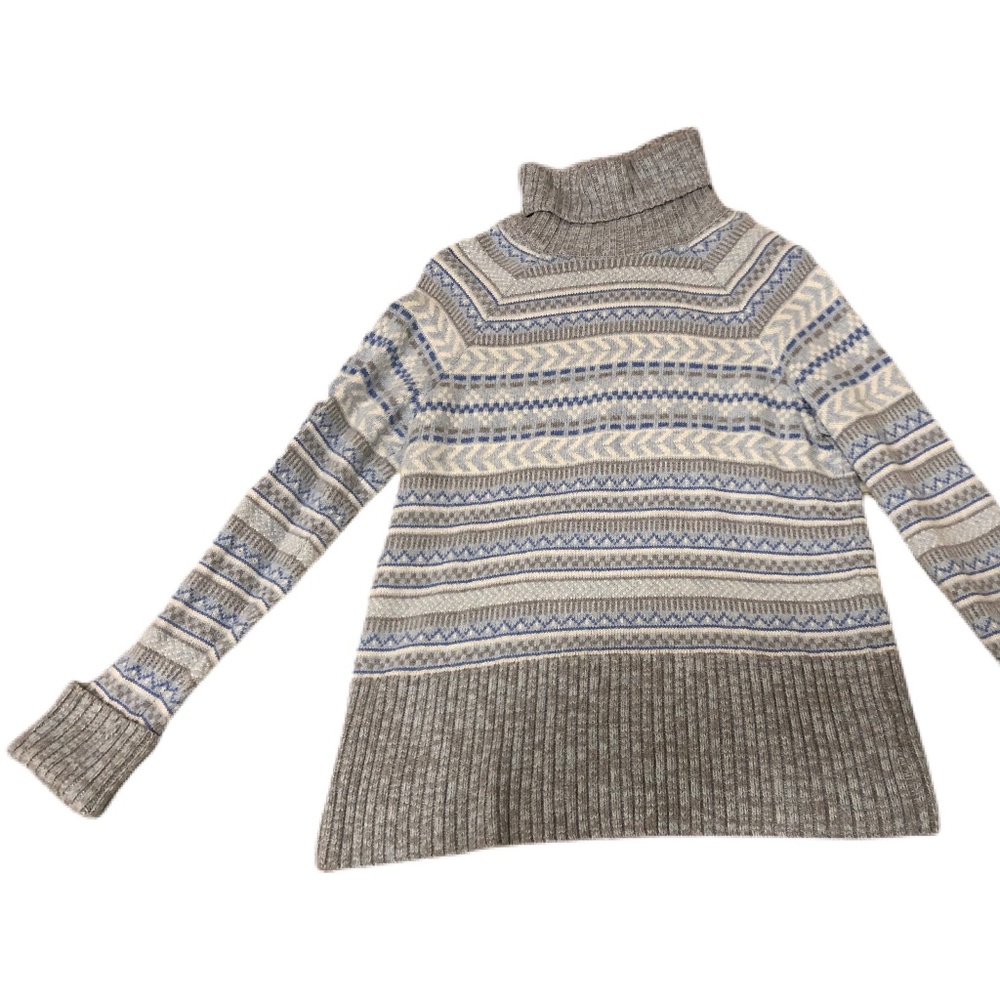Columbia Blue & Gray Turtleneck Sweater Size M